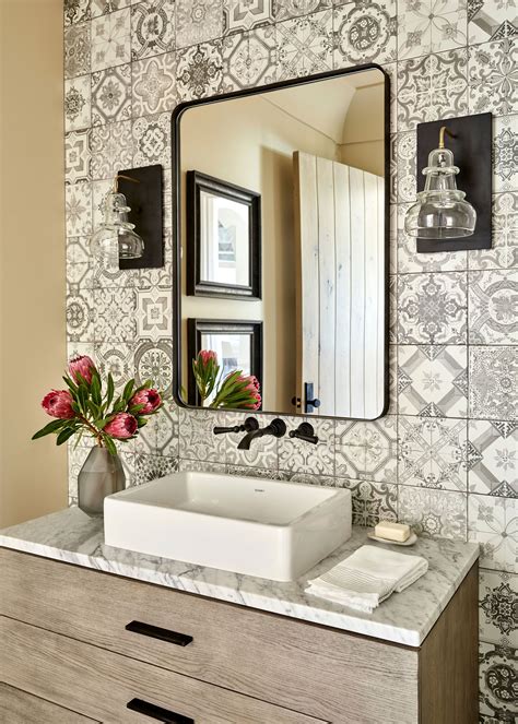 bathroom wall accents|accent wall behind bathroom vanity.